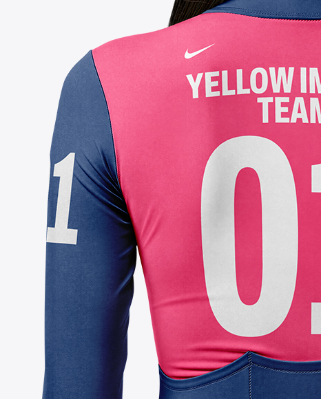 Woman Wearing Cycling Suit Mockup