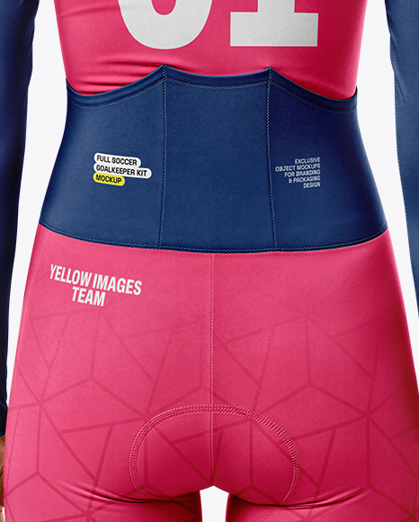 Woman Wearing Cycling Suit Mockup