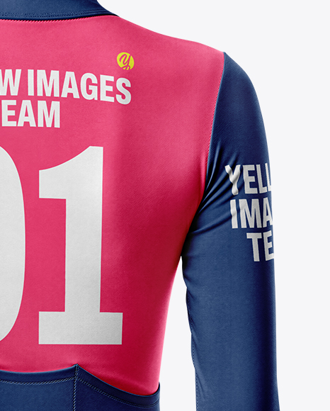 Woman Wearing Cycling Suit Mockup