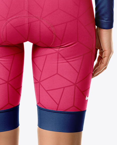 Woman Wearing Cycling Suit Mockup