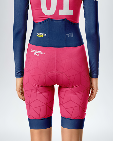 Woman Wearing Cycling Suit Mockup