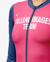 Woman Wearing Cycling Suit Mockup
