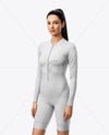 Woman Wearing Cycling Suit Mockup