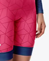 Woman Wearing Cycling Suit Mockup