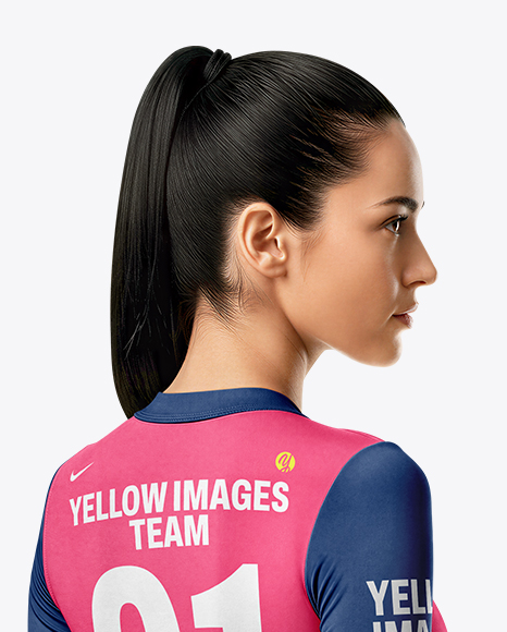 Woman Wearing Cycling Suit Mockup