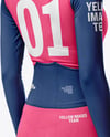 Woman Wearing Cycling Suit Mockup