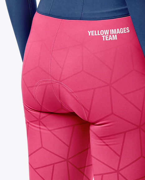 Woman Wearing Cycling Suit Mockup