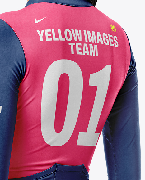 Woman Wearing Cycling Suit Mockup