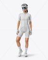 Woman Wearing Full Cycling Kit Mockup