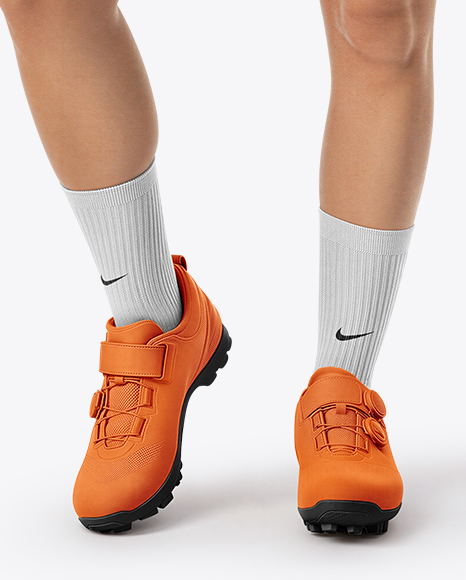 Woman Wearing Full Cycling Kit Mockup