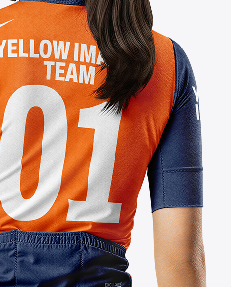 Woman Wearing Full Cycling Kit Mockup