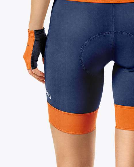 Woman Wearing Full Cycling Kit Mockup
