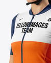 Woman Wearing Full Cycling Kit Mockup