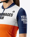 Woman Wearing Full Cycling Kit Mockup
