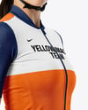 Woman Wearing Full Cycling Kit Mockup