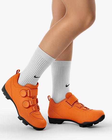 Woman Wearing Full Cycling Kit Mockup