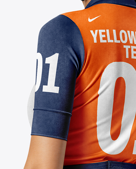 Woman Wearing Full Cycling Kit Mockup