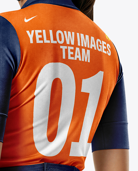 Woman Wearing Full Cycling Kit Mockup