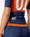 Woman Wearing Full Cycling Kit Mockup