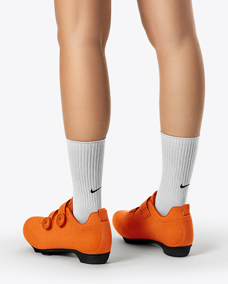 Woman Wearing Full Cycling Kit Mockup