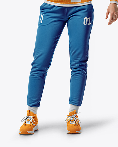 Woman Wearing Full Handball Goalkeeper Kit Mockup