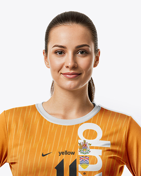 Woman Wearing Full Handball Goalkeeper Kit Mockup