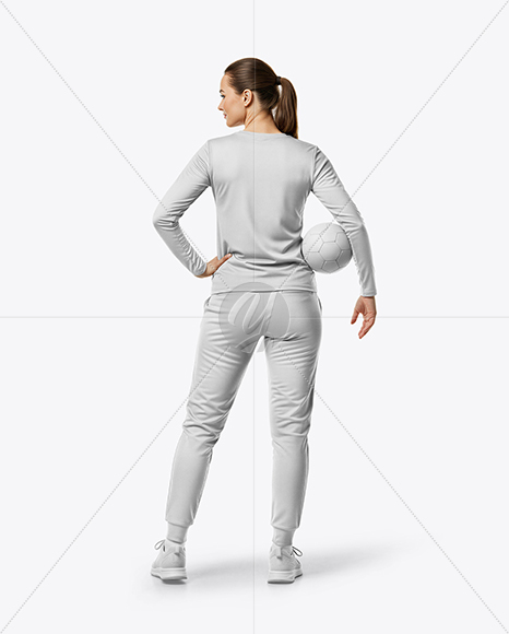 Woman Wearing Full Handball Goalkeeper Kit Mockup