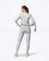 Woman Wearing Full Handball Goalkeeper Kit Mockup