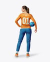 Woman Wearing Full Handball Goalkeeper Kit Mockup