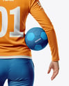 Woman Wearing Full Handball Goalkeeper Kit Mockup