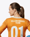 Woman Wearing Full Handball Goalkeeper Kit Mockup