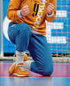 Woman Wearing Full Handball Goalkeeper Kit Mockup