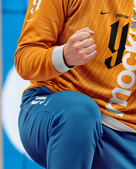 Woman Wearing Full Handball Goalkeeper Kit Mockup