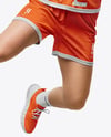 Woman Wearing Full Handball Kit with Ball Mockup