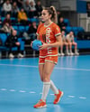 Woman Wearing Full Handball Kit with Ball Mockup