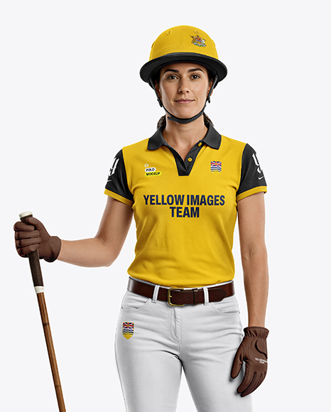 Woman Wearing Full Polo Kit Mockup