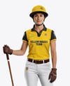 Woman Wearing Full Polo Kit Mockup