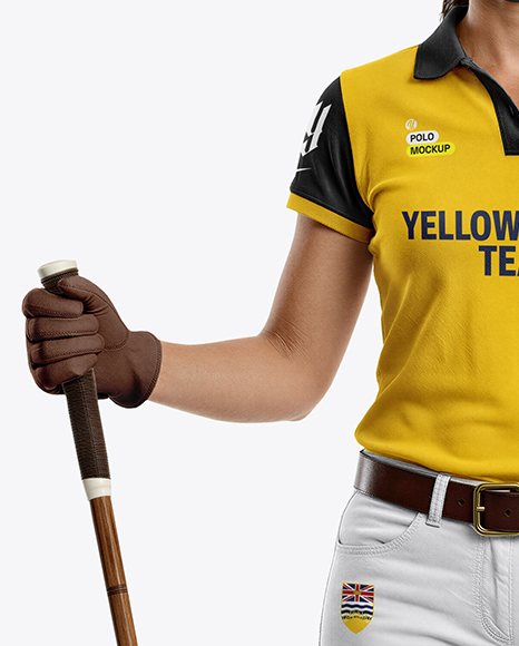 Woman Wearing Full Polo Kit Mockup