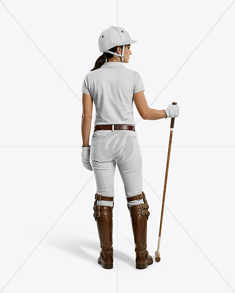 Woman Wearing Full Polo Kit Mockup