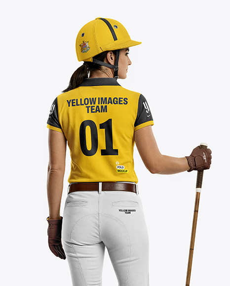 Woman Wearing Full Polo Kit Mockup