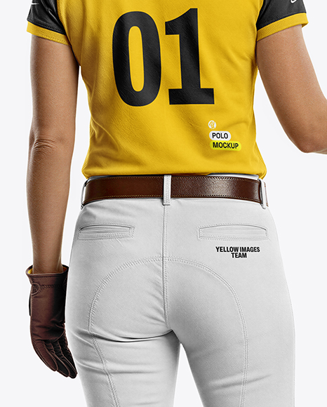 Woman Wearing Full Polo Kit Mockup