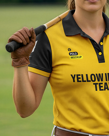 Woman Wearing Full Polo Kit Mockup