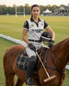 Woman Wearing Full Polo Kit on Horse Mockup