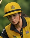 Woman Wearing Full Polo Kit on Horse Mockup
