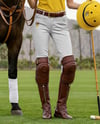 Woman Wearing Full Polo Kit with Horse Mockup