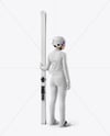 Woman Wearing Full Ski Jumping Kit Mockup