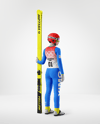 Woman Wearing Full Ski Jumping Kit Mockup