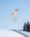Woman Wearing Full Ski Jumping Kit Mockup