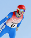Woman Wearing Full Ski Jumping Kit Mockup
