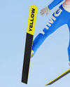 Woman Wearing Full Ski Jumping Kit Mockup